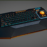 Keyboard Trackball Cyberpunk