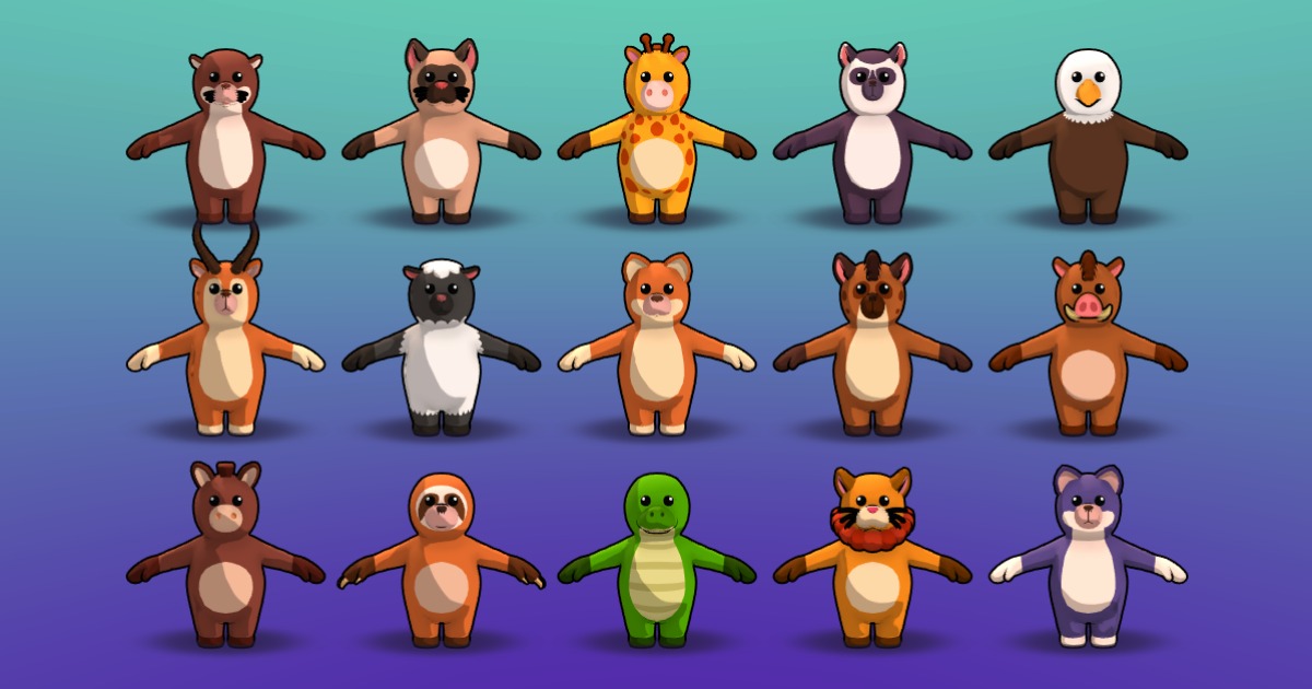 General Rigged Character Mascot Humanoid Animal Characters Vol.3 – 15 Unique Characters | 3D ...