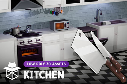 Low Poly Kitchen Pack