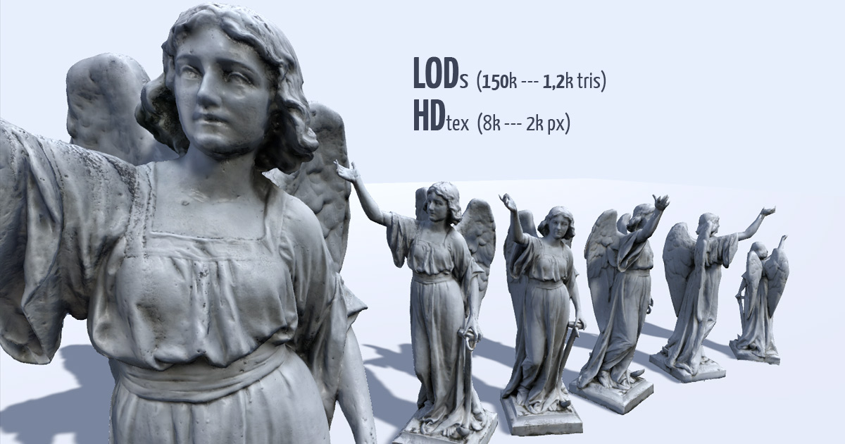 Angel Statue HD | 3D Props | Unity Asset Store