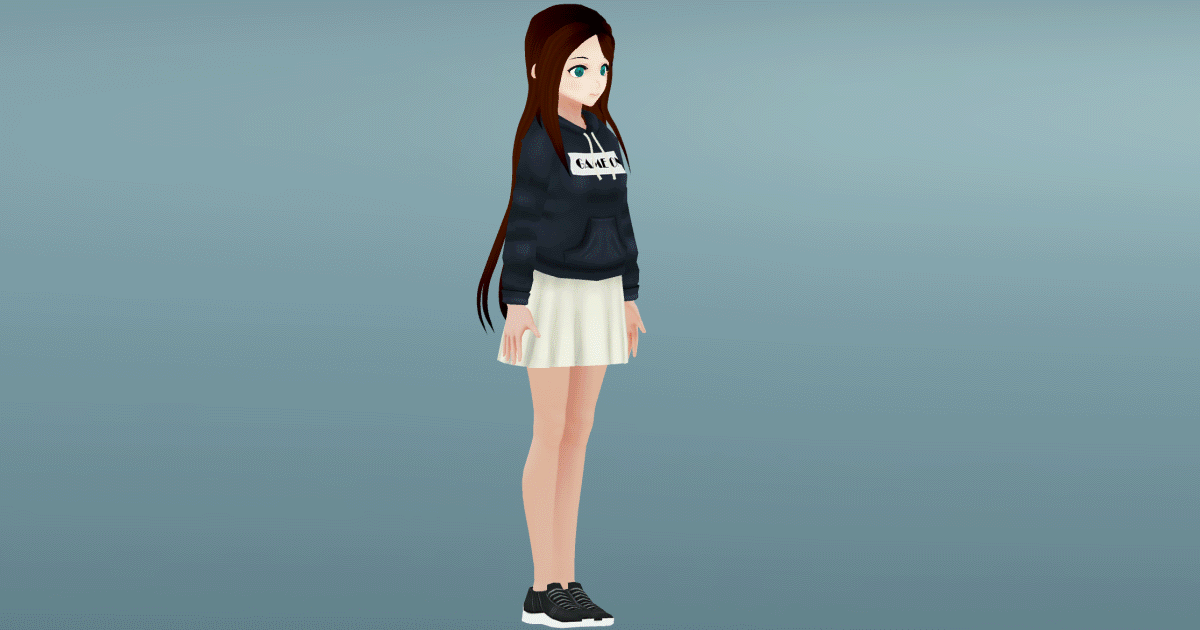 Girl Unity Casual 1 - Anime Girl Characters | 3D Humanoids | Unity Asset Store