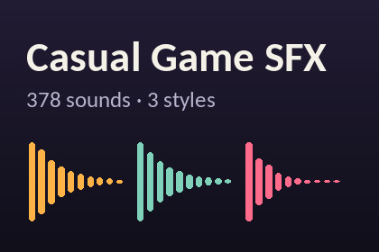 Casual Game SFX - 378 Sounds in 3 Styles