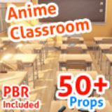 Anime Style Classroom Prop Pack