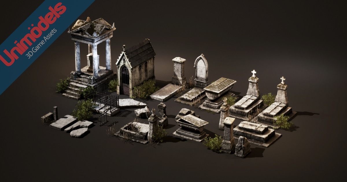 Tomb Unity Source Code Cemetery Part 1 | 3D Props | Unity Asset Store