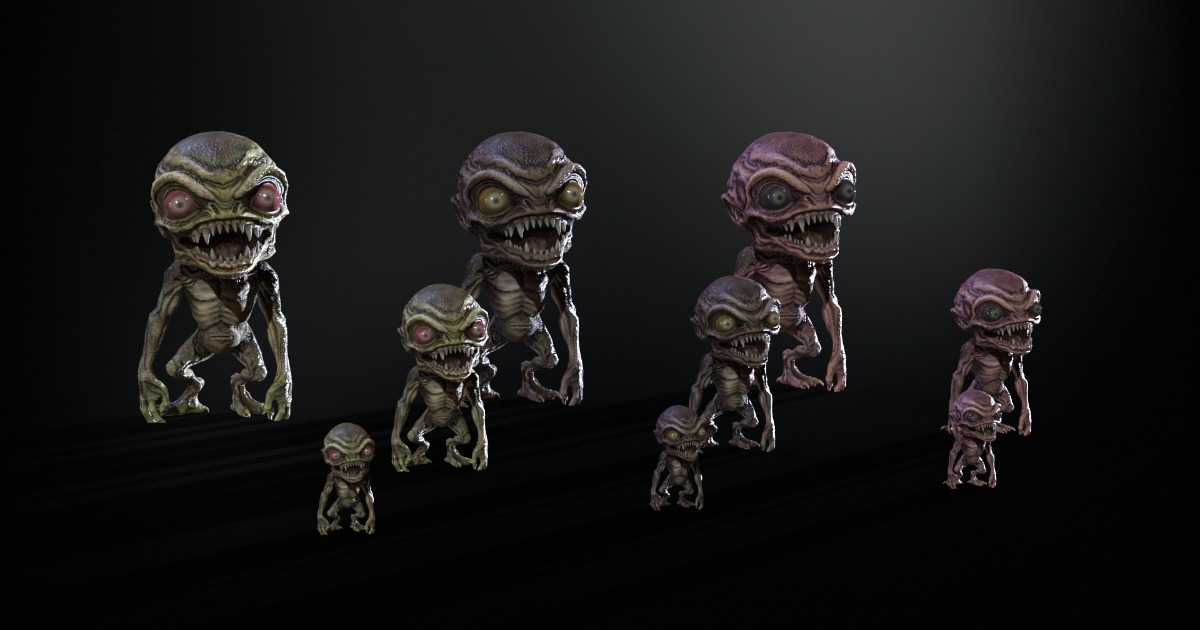 Minimonster2Pack1 | 3D Creatures | Unity Asset Store