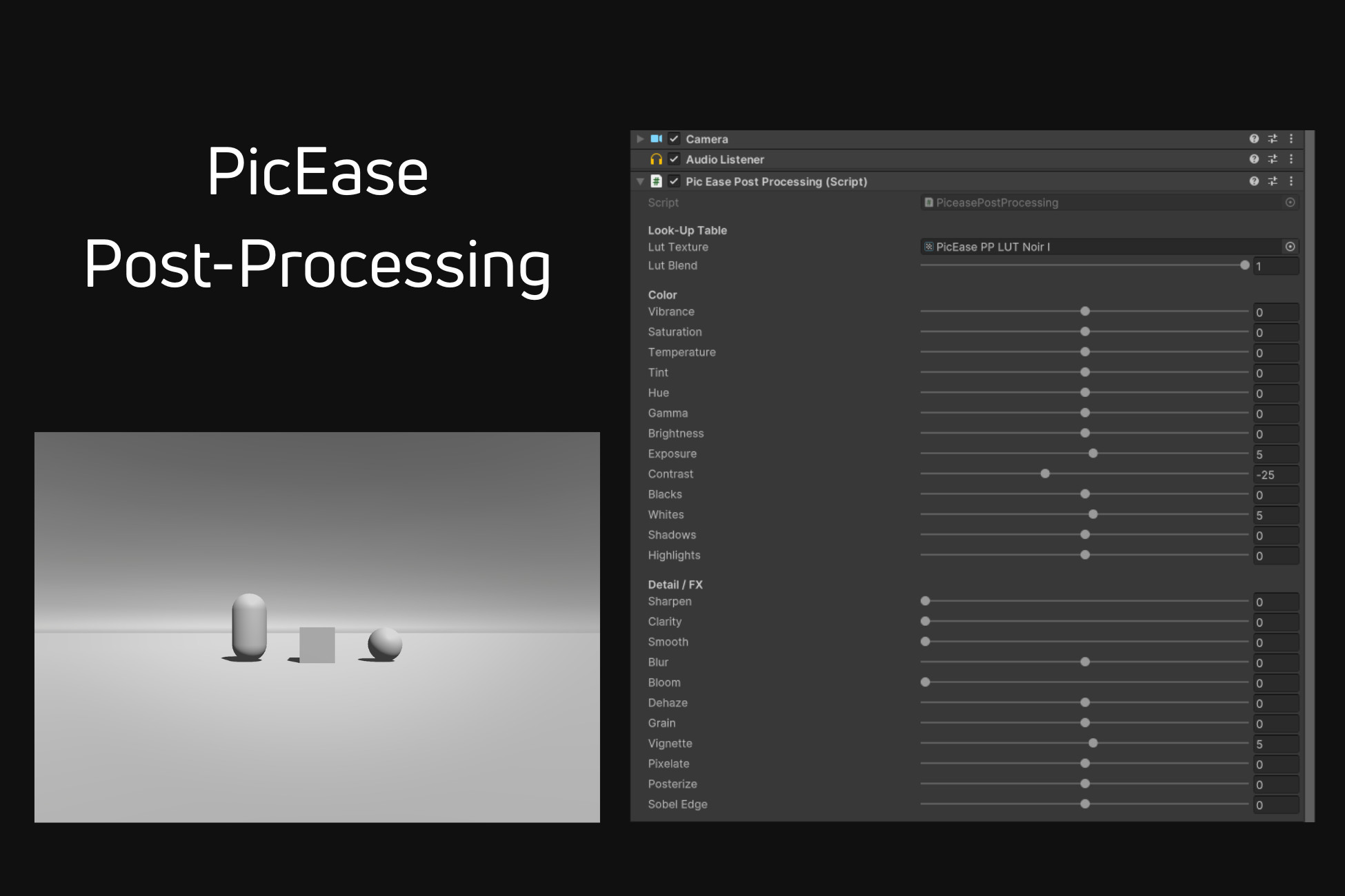 PicEase Post Processing (Built-In) | カメラエフェクト | Unity Asset Store