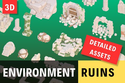 Low Poly Ruins Pack