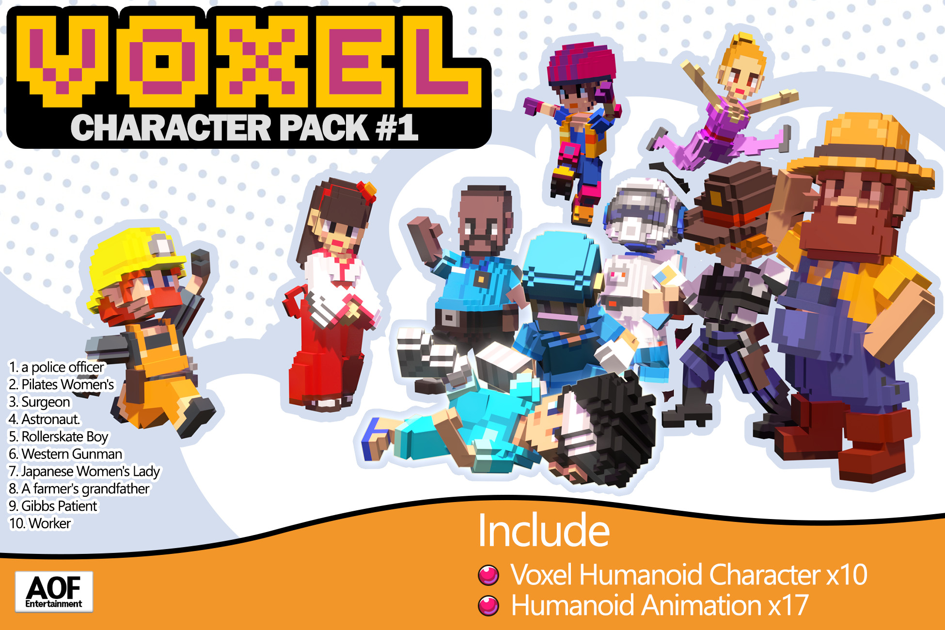 Voxel Character Pack 1 キャラクター Unity Asset Store