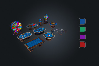 Casino Pack V2 - Gambling | Game Ready PBR | Built-In & URP Compatible