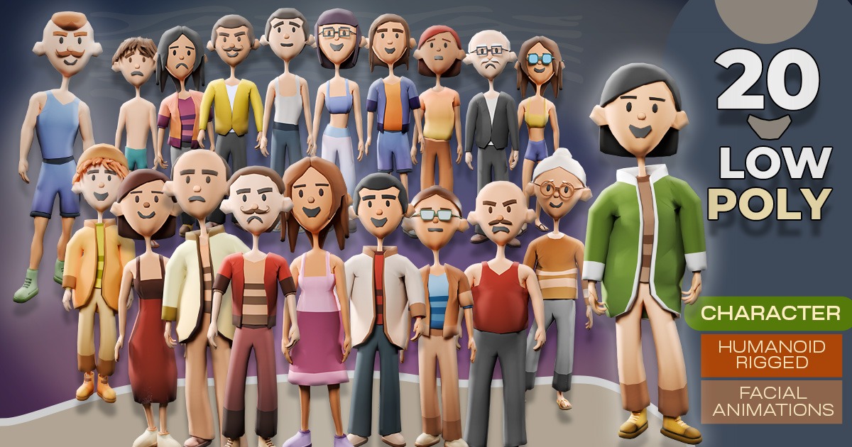 LowPoly Character Collection 2 | 3D Humanoids | Unity Asset Store