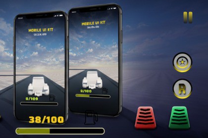 Simple Car Racing UI Logic (2D & 3D)