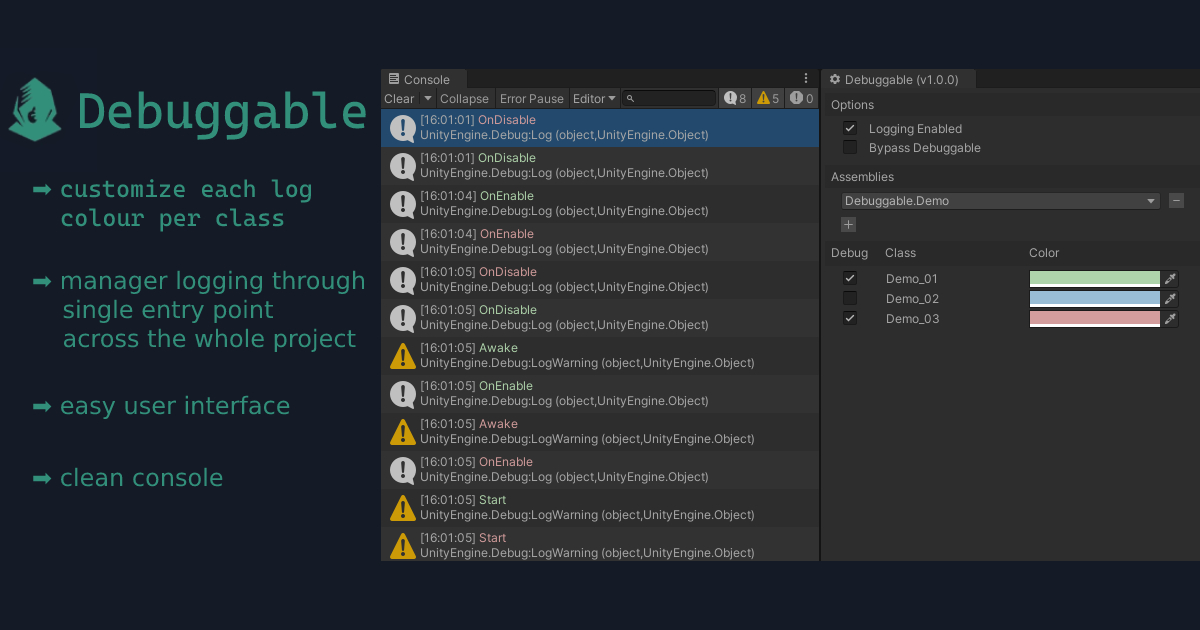 Debuggable | Utilities Tools | Unity Asset Store