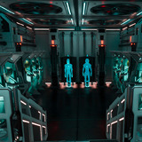 Sci-Fi Creatures Cryo Capsules Room2