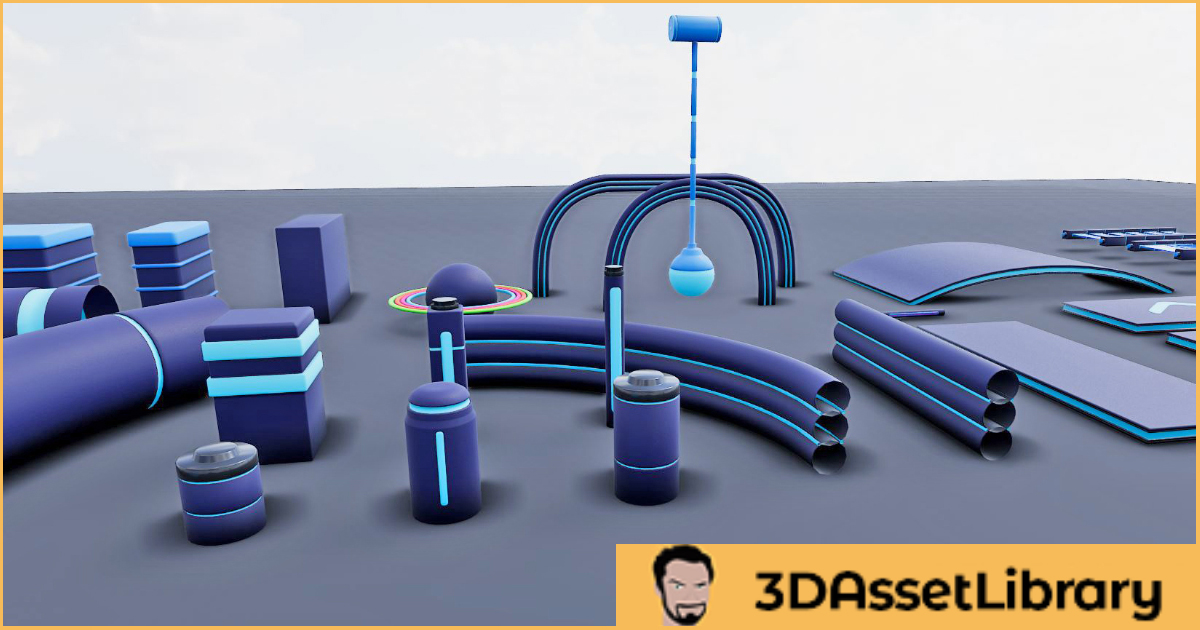 Fun Obstacle Course Exp 2 | 3D Props | Unity Asset Store