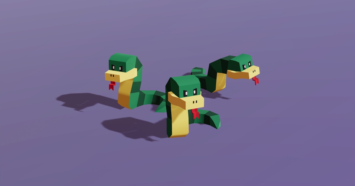 Unity Store Snake Snake Toon Series | 3D Creatures | Unity Asset Store
