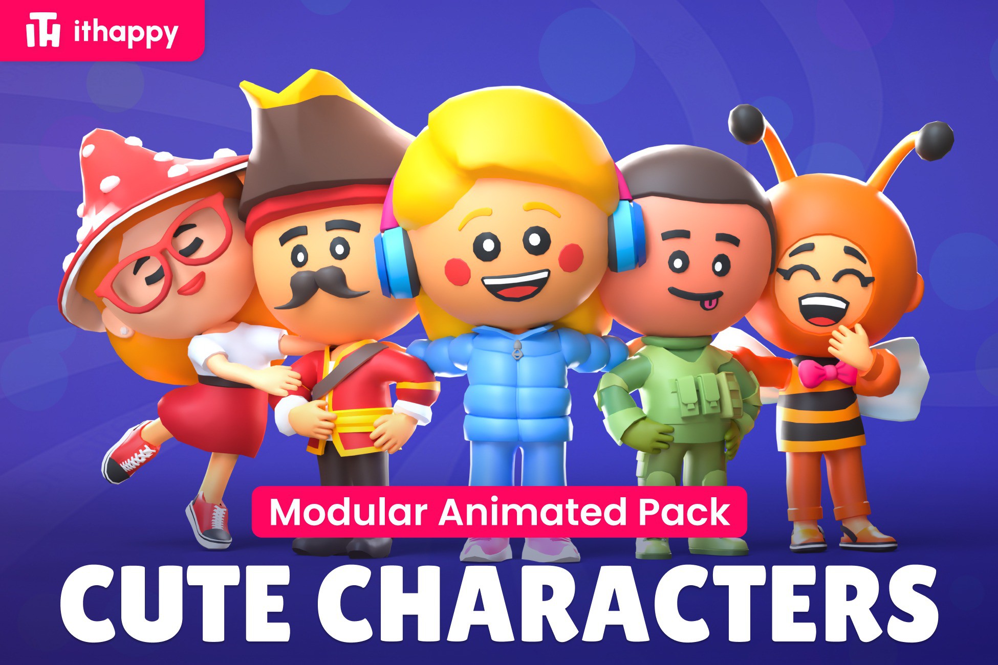 Cute Characters – Modular Animated Pack