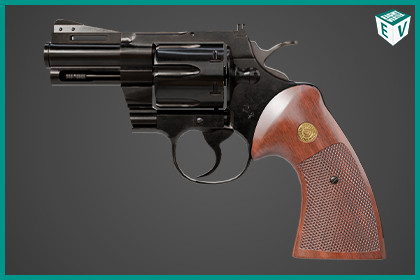 Revolver 05 Small Black with Bullet URP HDRP Textures