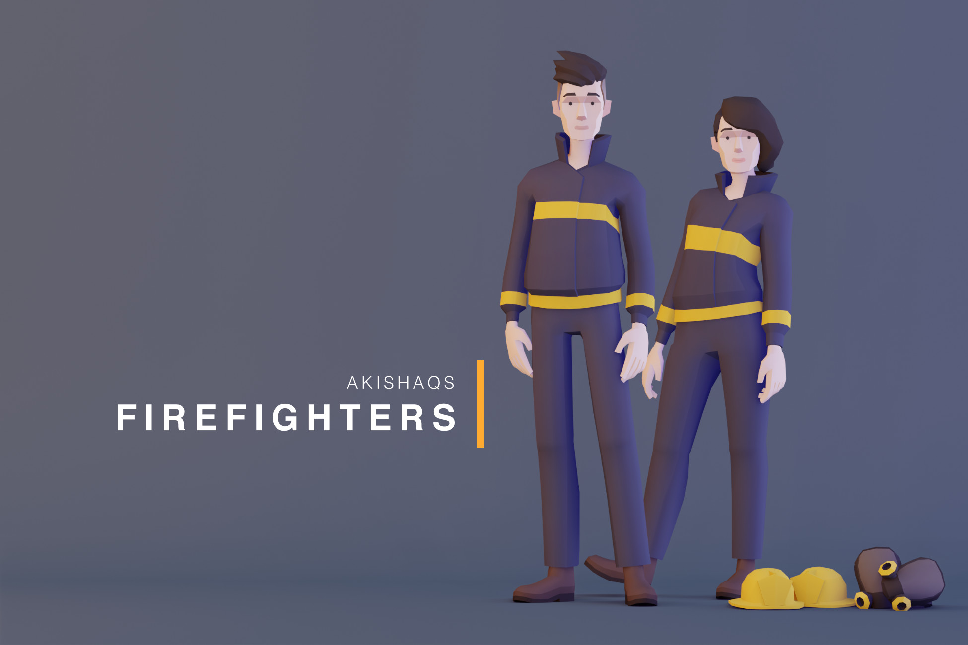 Firefighters | Lowpoly Characters | Characters | Unity Asset Store