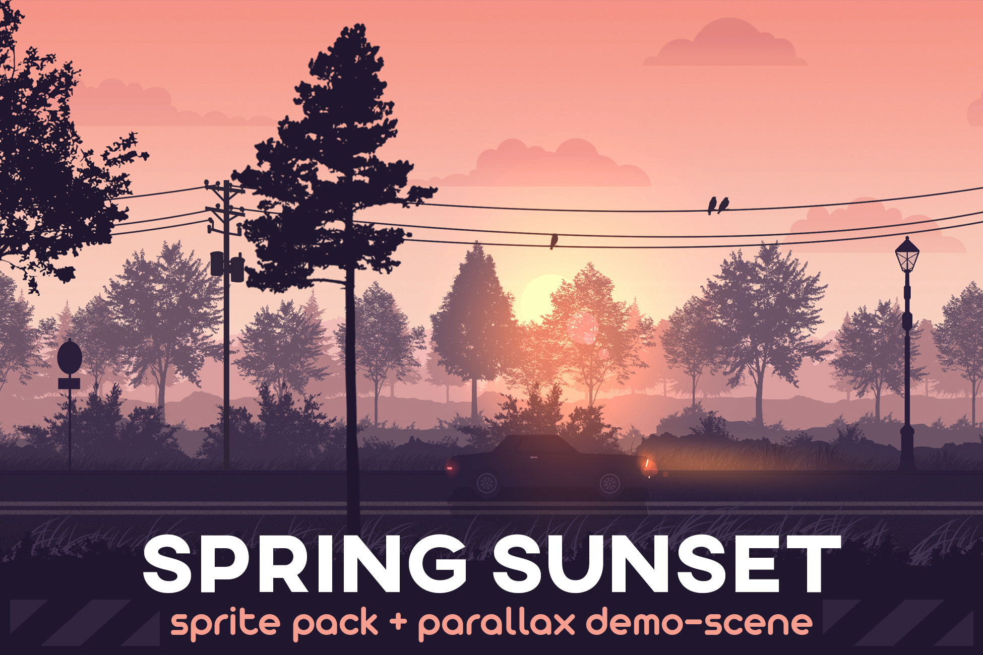 Spring Sunset | 2D Environments | Unity Asset Store