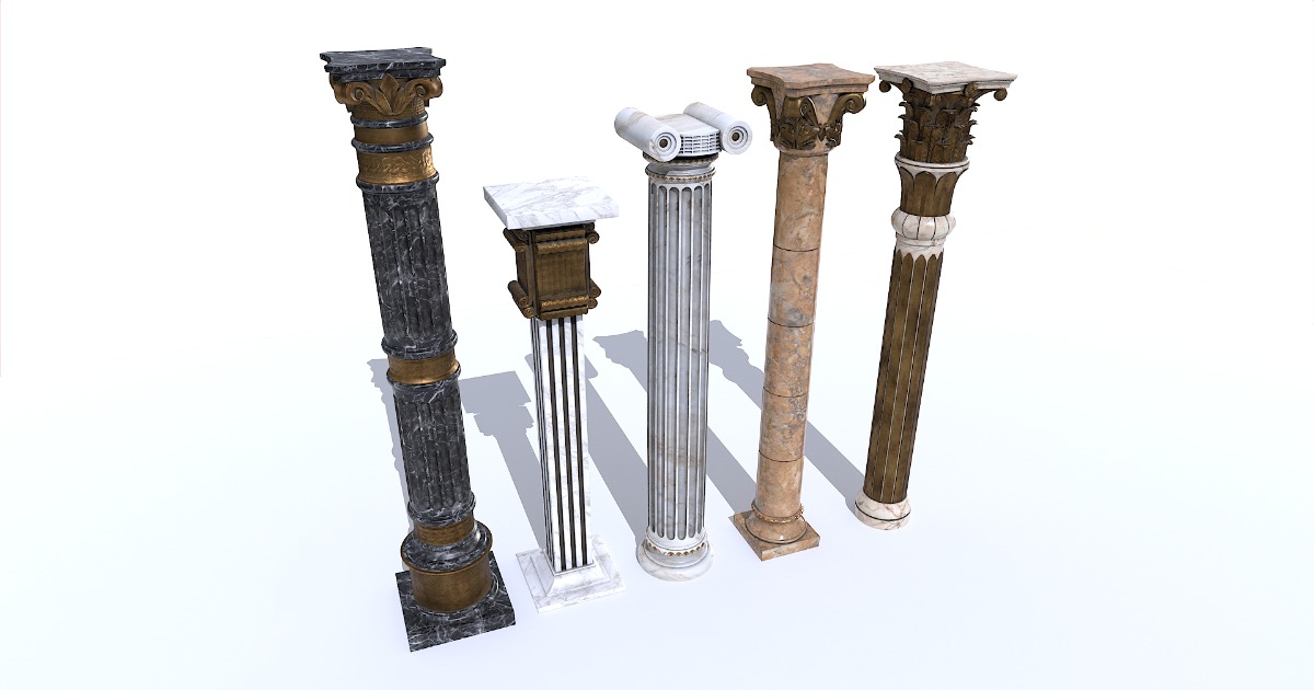 Marble Columns Pack | 3D Props | Unity Asset Store