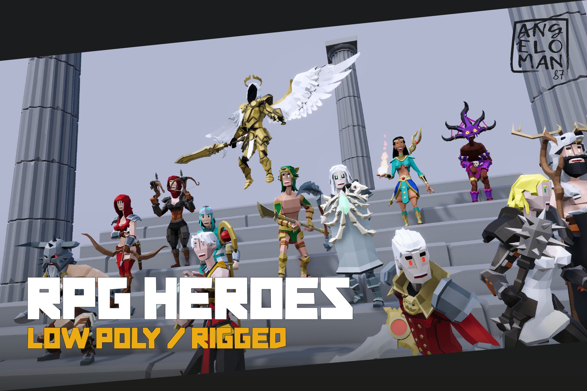 Low Poly Rpg Low Poly RPG Heroes Bundle | 3D Characters | Unity Asset Store
