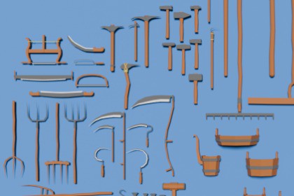 Low Poly Medieval Tools & Props Collection