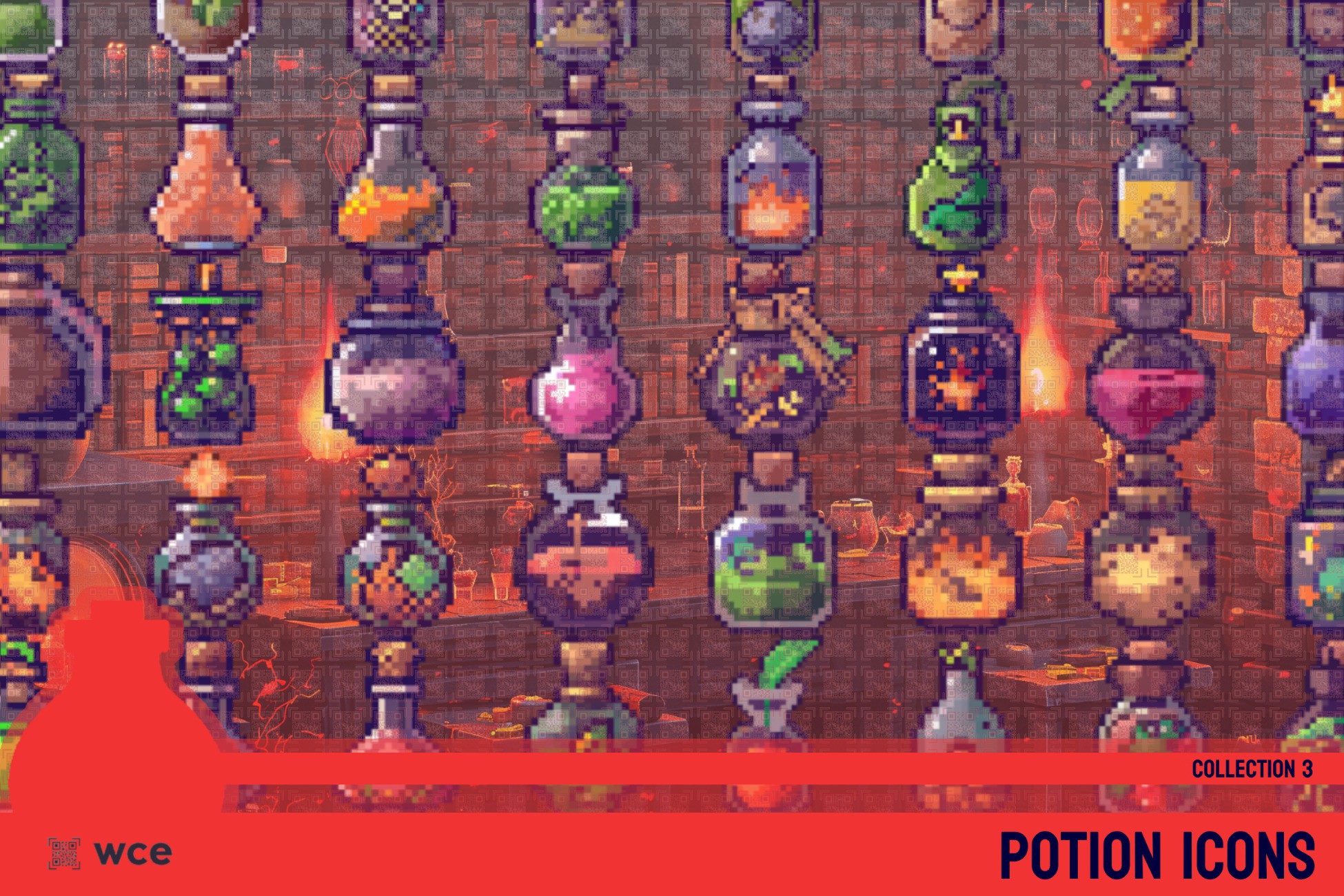Potion Icons - Collection 3 - 2D Pixel Alchemy, Elixir and Consumables ...