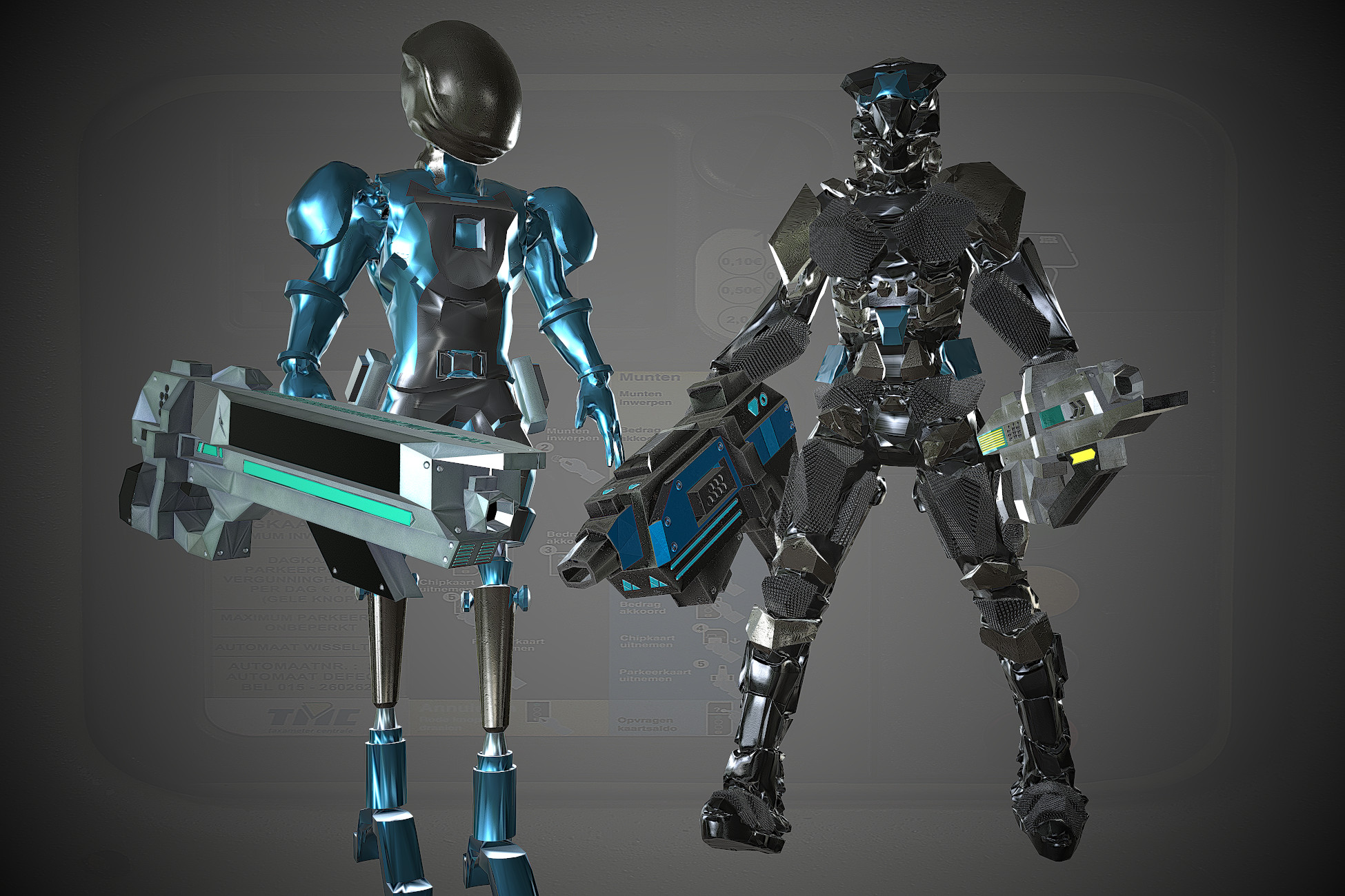 Sci fi humanoid robot pack with weapon | Characters | Unity Asset Store
