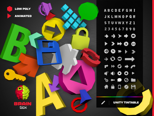 3D User Interface Elements / Animated / Low poly | 3D Props | Unity ...