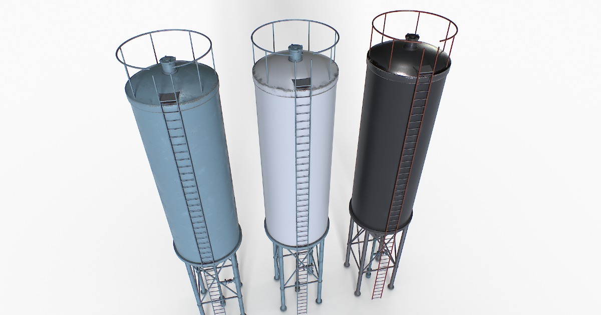 Water tanks pack 4 | 3D Industrial | Unity Asset Store