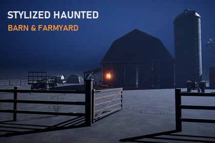 Stylized Haunted Barn - Farmyard & Outbuildings (URP)