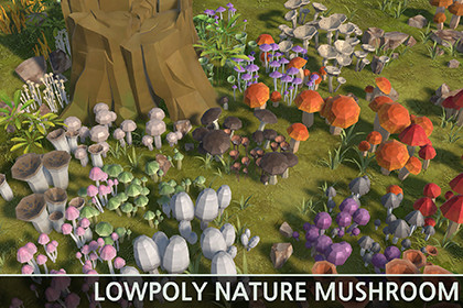 LowPoly Nature Mushroom