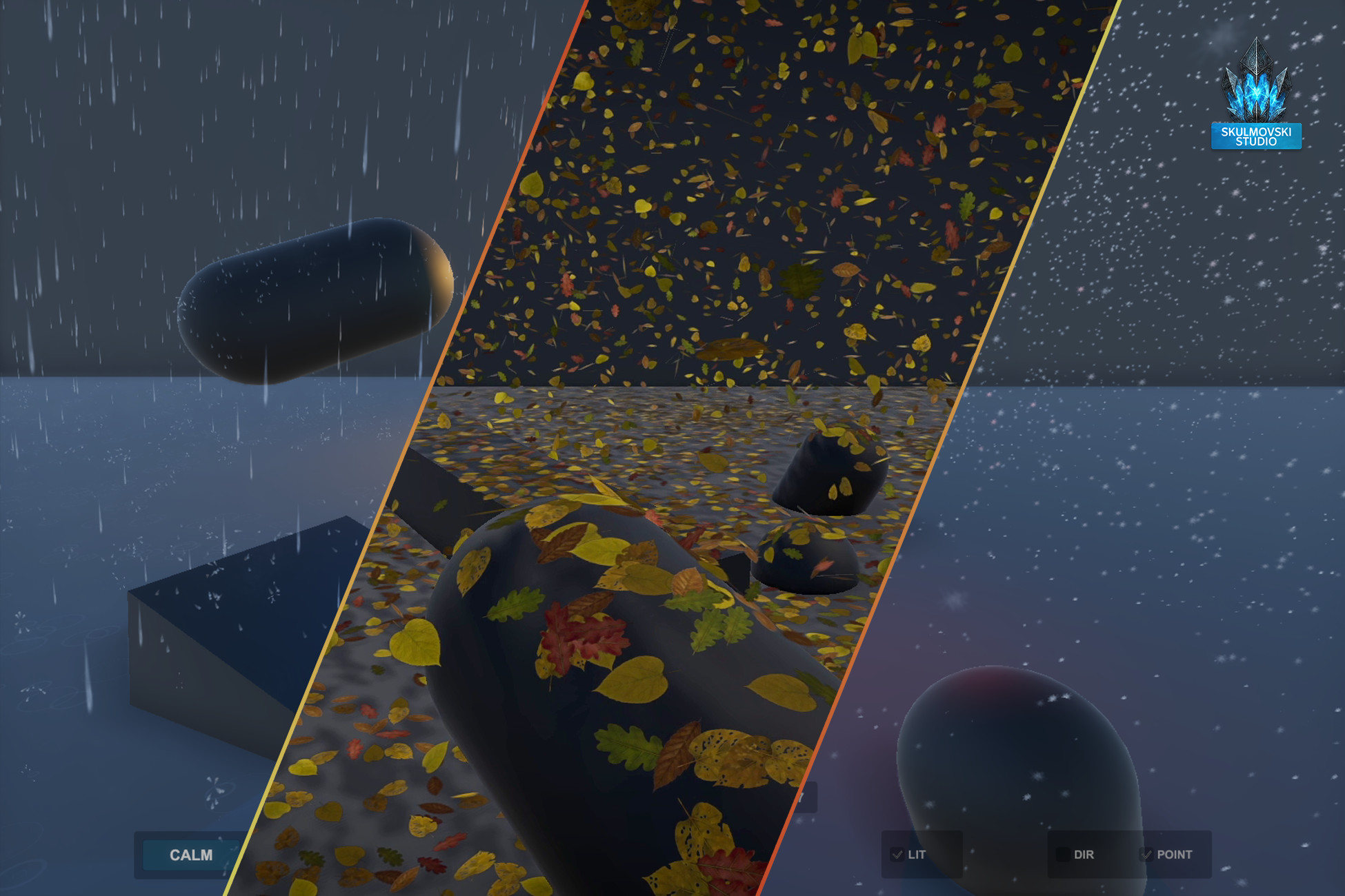 Seasonal VFX Pack — Rain, Snow & Leaves · URP & HDRP