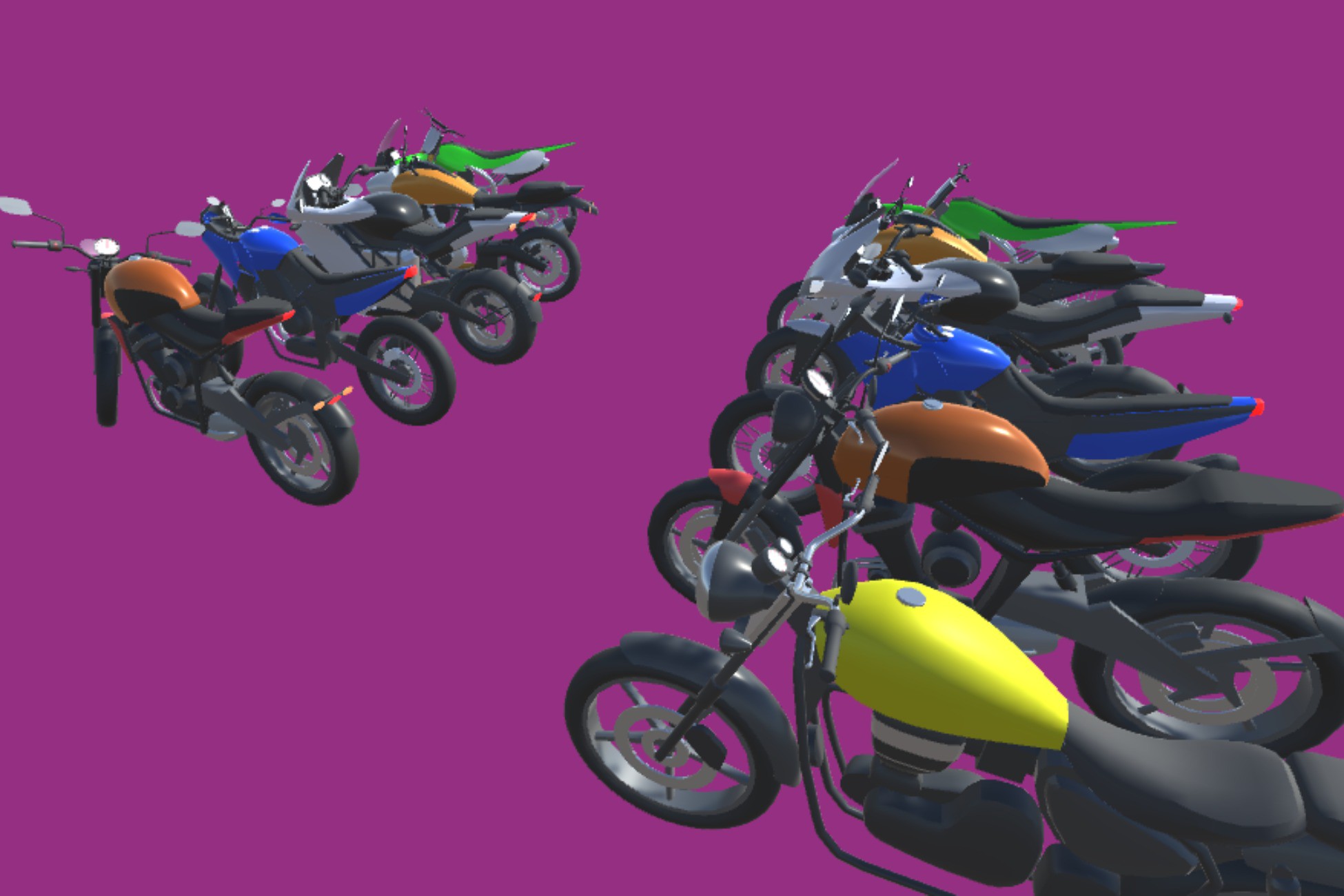 Low poly Motorcycle pack 3D Land Unity Asset Store