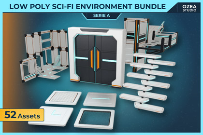 LOW POLY SCI-FI SERIES A – COMPLETE BUNDLE