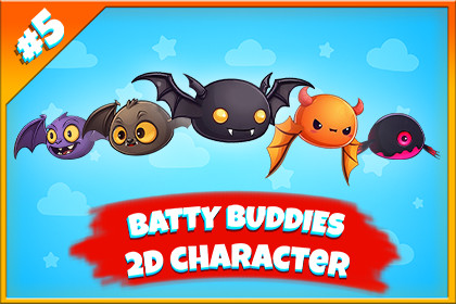 BATTY BUDDIES 2D Animated Character