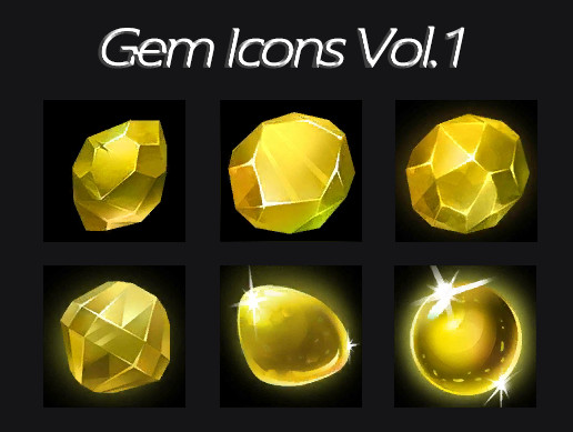 Gem Uiimage Gem Icons Vol.1 | 3D | Unity Asset Store