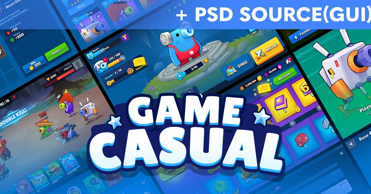 Gui Pro Casual Game Psd 2d Gui Unity Asset Store