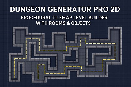 Dungeon Generator Pro 2D – Procedural Tilemap Level Builder with Rooms & Objects
