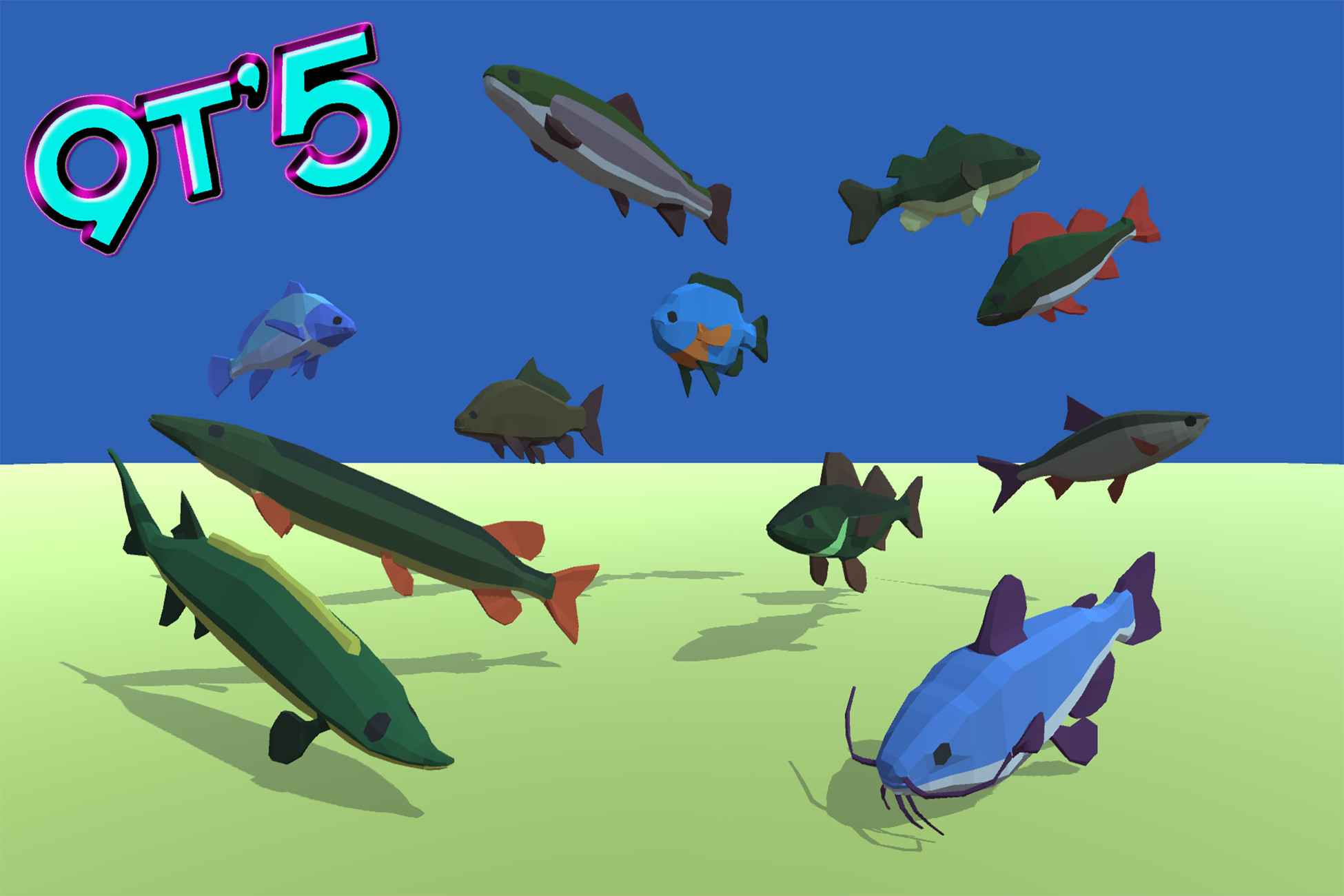 9t5 Low Poly Fresh Water Fish | 3D Animals | Unity Asset Store