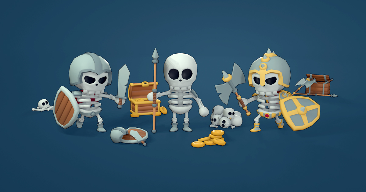 Character Rotation Skelleton Mini Simple Characters | Skeleton | キャラクター | Unity Asset Store