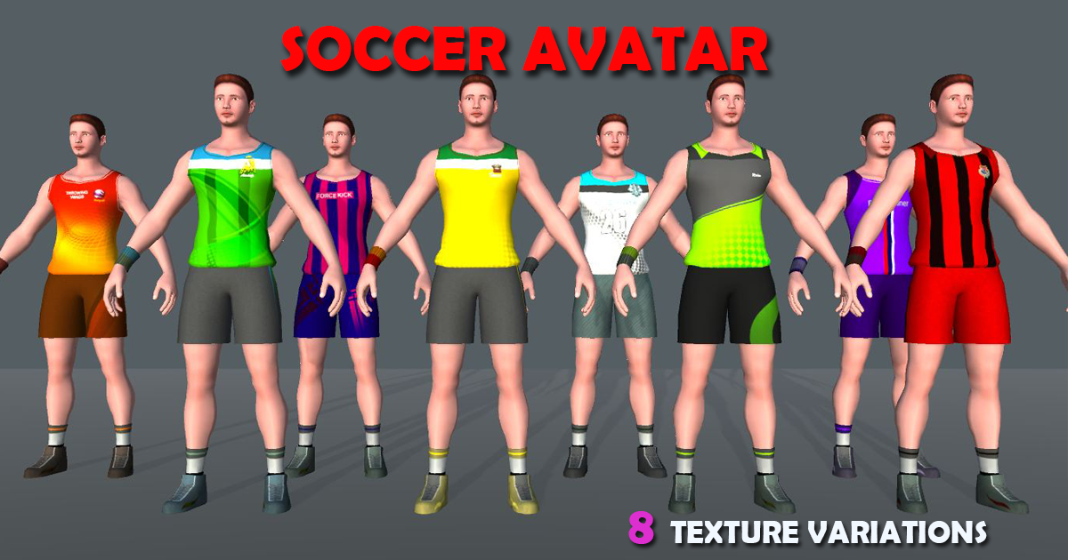 Soccer player Avatar | 3D Characters | Unity Asset Store