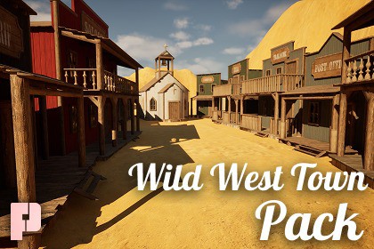 Wild West Town - Realistic Buildings Pack