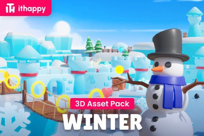 Location Winter - Low Poly 3D Models Pack