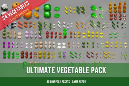 Ultimate Vegetable Pack - 3D Low Poly Assets