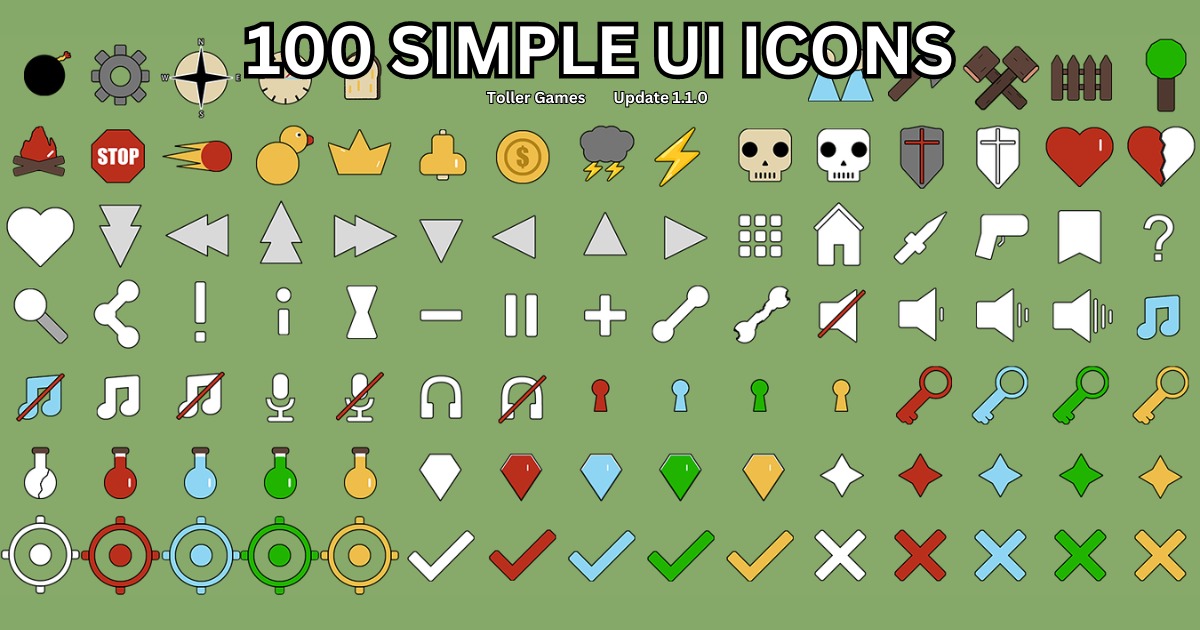 UI Simple Icon Pack | 2D Icons | Unity Asset Store