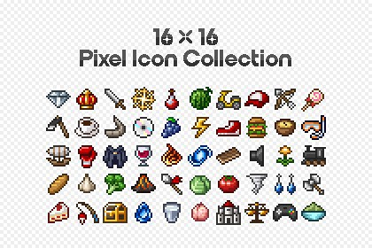16 × 16 Pixel Icon Collection