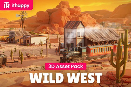 Wild West - Low Poly 3D Models Pack