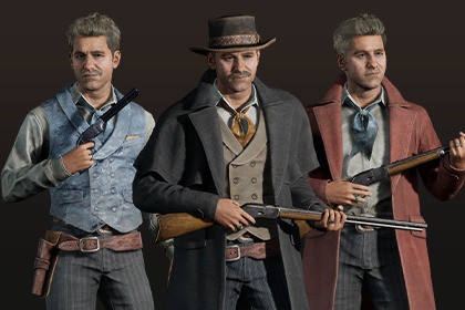 Western Character Henry - Gunner Cheater Gambler Huckster Cowboy Wild West Man