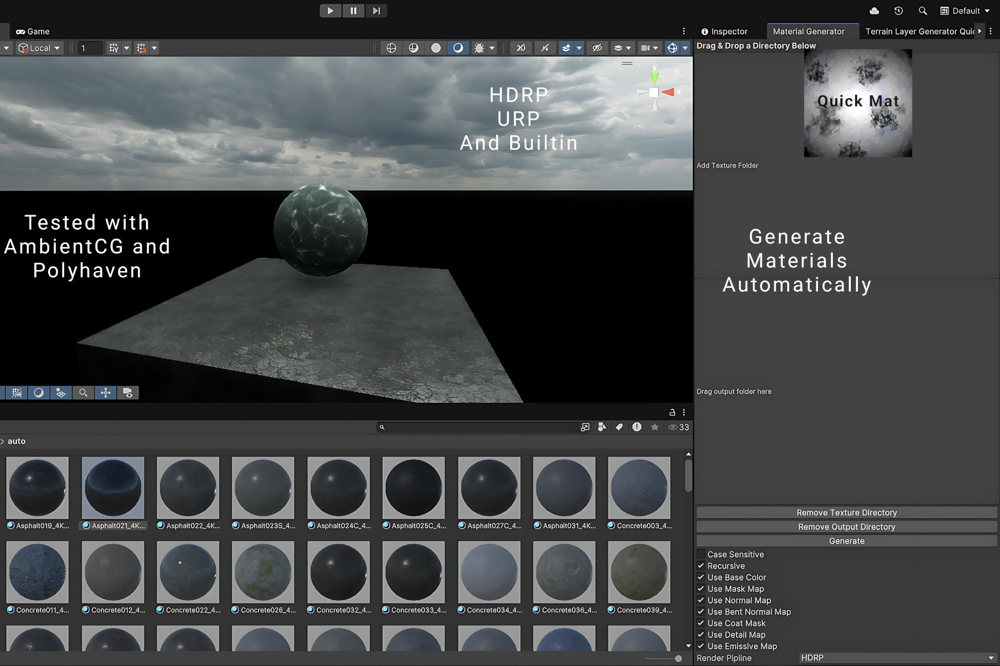 Quick Mat | Utilities Tools | Unity Asset Store